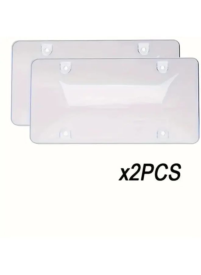 Transparent License Plate Protector Clear Frame For US And Canada Plates Scratch Resistant - Image 1