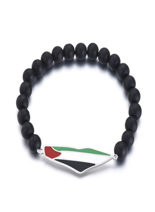 General - Two Palestinian flags map bracelet Premium accessories for men and women - Image 1
