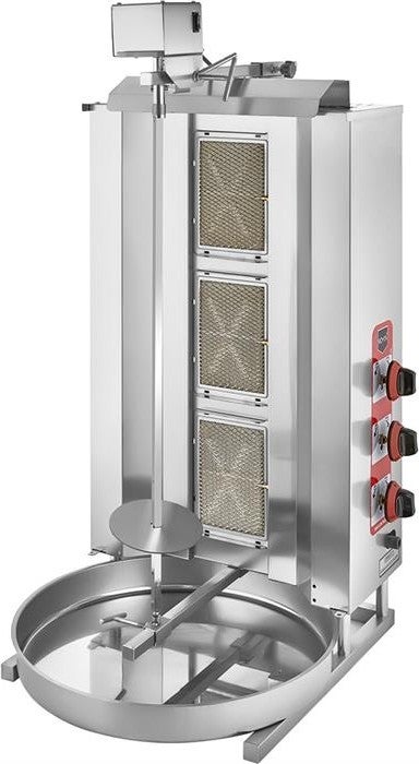 REMTA 3 Radiant Top Motor Natural Gas (CE) Doner Grill 
