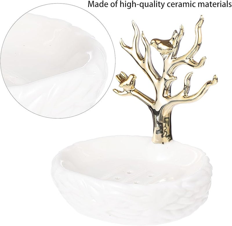صينية صابون سيراميك مع تهوية للحمام والمطبخ تحافظ على الصابون جافًا ونظيفًا - Image 3
