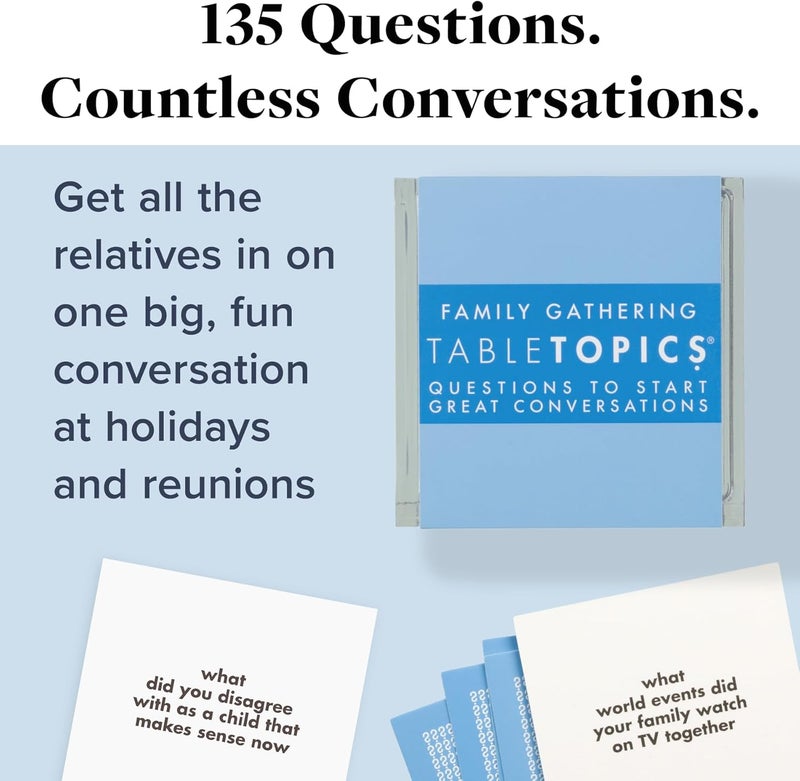 TableTopics Family Gathering Question Card Game - 135 Conversation Starters for Families, Kids, and Adults - Image 2