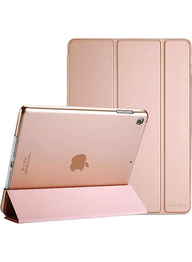 Procases Ipad 10.2 Case Ipad 9Th Generation 2021/ Ipad 8Th Generation 2020/ Ipad 7Th Generation 2019 Case, Slim Stand Hard Back Shell Protective Smart Cover Case For Ipad 10.2 Inch -Rosegold - Image 1