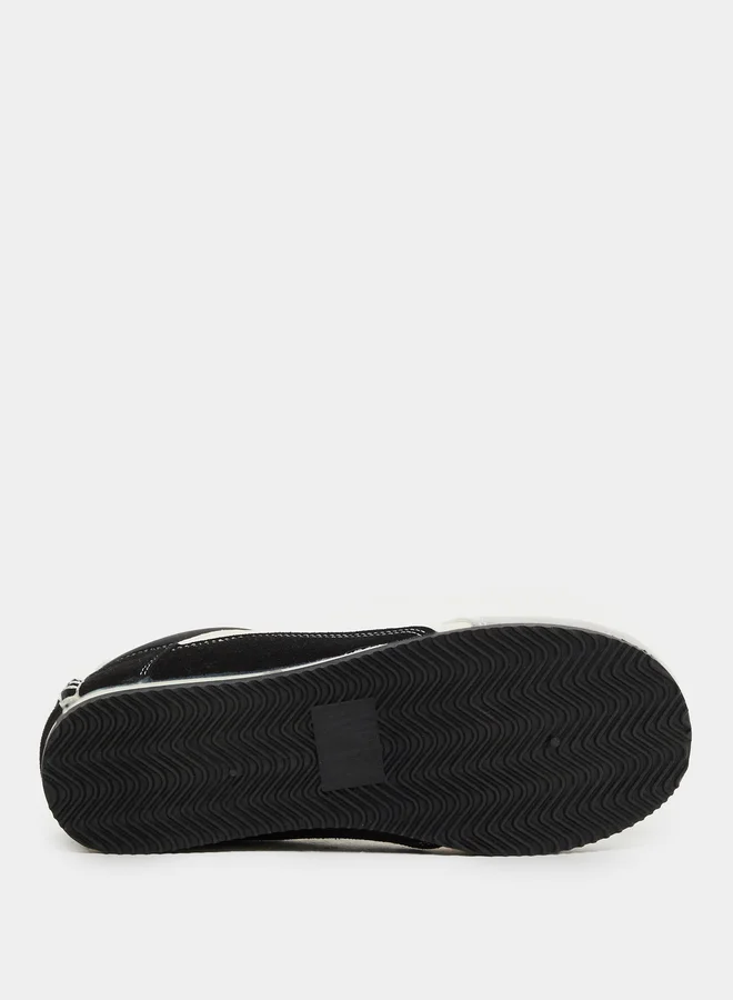 Styli Color Block Round Toe Lace-Up Sneakers
