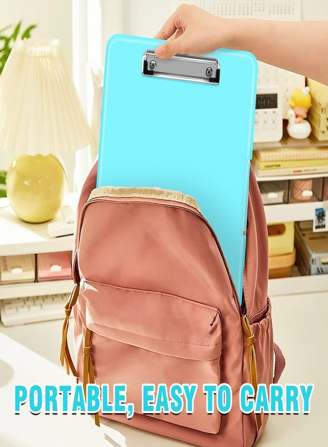 ANZNKU Clipboard with Storage 13.3x9.6 inches, Storage Clipboard Side Opening Plastic Clipboard Heavy Duty, Nursing Clipboard Foldable, Letter Size Smooth Writing for Work, Study(Mint Blue) - Image 5