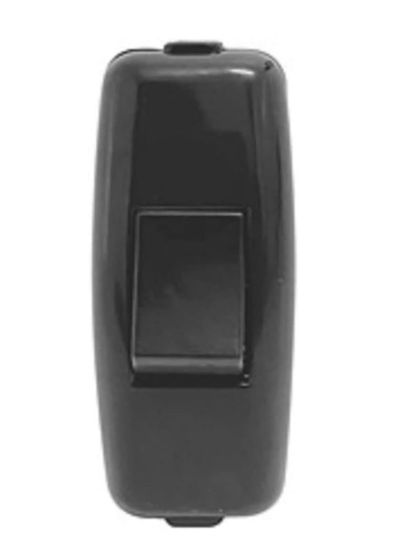 مفتاح ضوء روكر قابل للتشغيل/الإيقاف، 5A، 250V مفتاح سلك أسود للاستخدام في المنزل والمكتب وغرفة النوم لمصباح الطاولة ومصباح المكتب، مفتاح المصباح