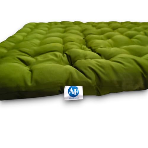 ATOOTFUSION Soft Cotton Quilt Mattress Foldable for Floor Light Weight Filled Single Firm Cotton Quilt Mattress Gadda Dark Green 3 x 6 ft or 72 x 36 Inches 1 Sleeping Capacity - Image 5