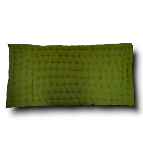 ATOOTFUSION Soft Cotton Quilt Mattress Foldable for Floor Light Weight Filled Single Firm Cotton Quilt Mattress Gadda Dark Green 3 x 6 ft or 72 x 36 Inches 1 Sleeping Capacity - Image 3