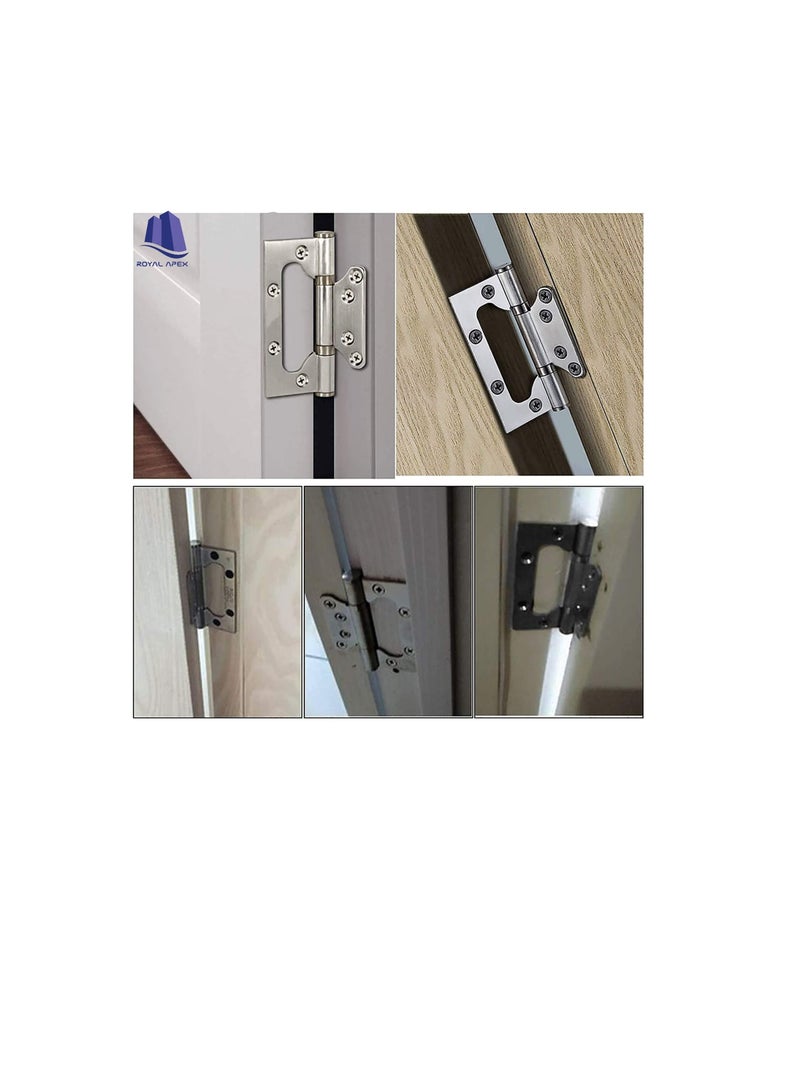 Milano 4"x3"x3MM Door Hinges Ball Bearing Non-Mortise Heavy Duty Stainless Steel Mobile Home Door Hinges Smooth Mute Movement Butt Hinges for Internal Doors Pack of 1  - Image 3
