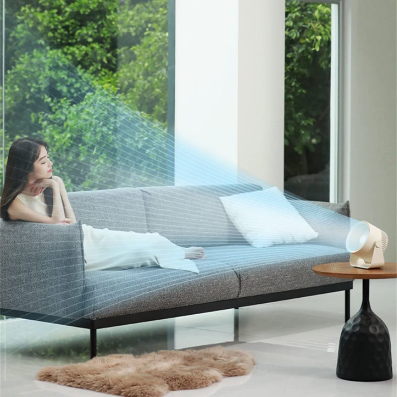 Grey Wall Mounted Rechargeable Air Circulator Fan 4000mAh Battery 3 Speeds Quiet Portable - Image 5
