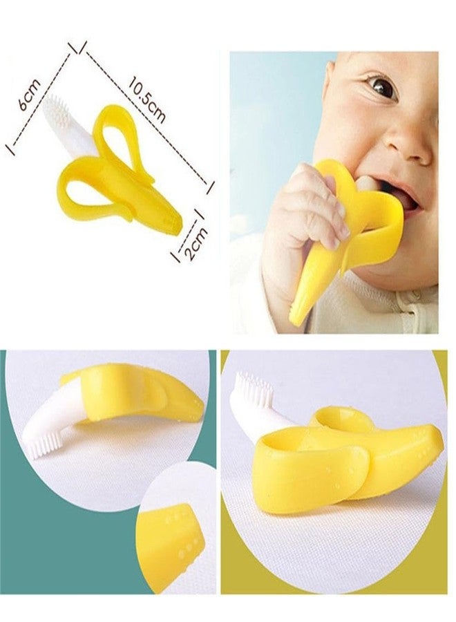 Cuteably Banana Massaging Teether Silicone Bites Baby Products Silicone Toothbrush Teething Stick Chewing Teething Toys (Yellow, 0-3 Year) - Image 4