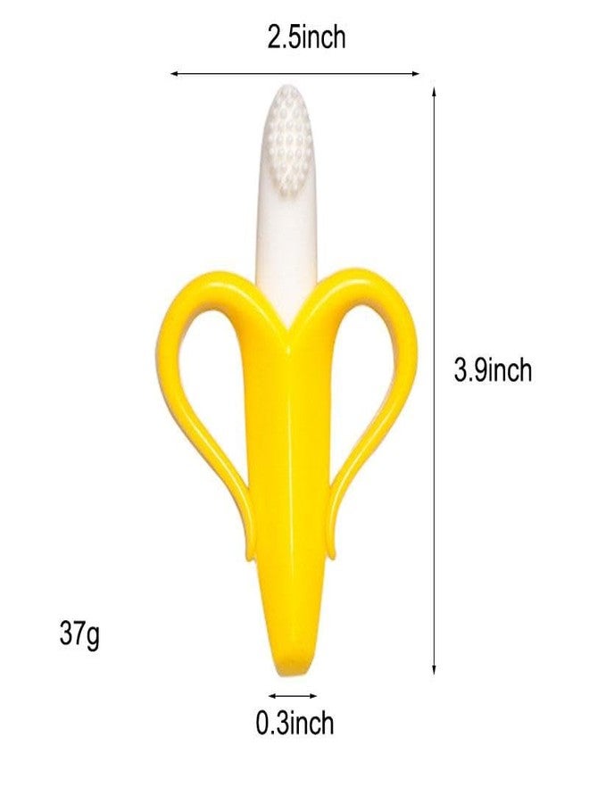 Cuteably Banana Massaging Teether Silicone Bites Baby Products Silicone Toothbrush Teething Stick Chewing Teething Toys (Yellow, 0-3 Year) - Image 2