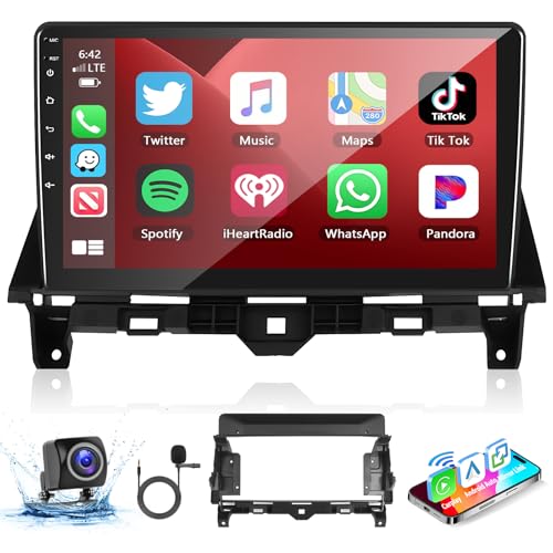 Podofo راديو بودوفو اللاسلكي مع أبل كار بلاي وأندرويد أوتو لسيارة هوندا أكورد 8 2008-2013، جهاز استقبال صوتي بشاشة تعمل باللمس 10.1 بوصة مع بلوتوث HiFi EQ DSQ FM RDS واي فاي + كاميرا خلفية + ميكروفون - Image 1