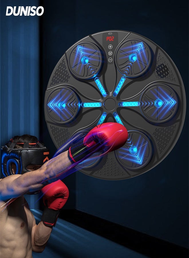 DUNISO Wall-Mounted Boxing Training Machine – Large Music Boxing Machine with RGB Lighting - Image 1