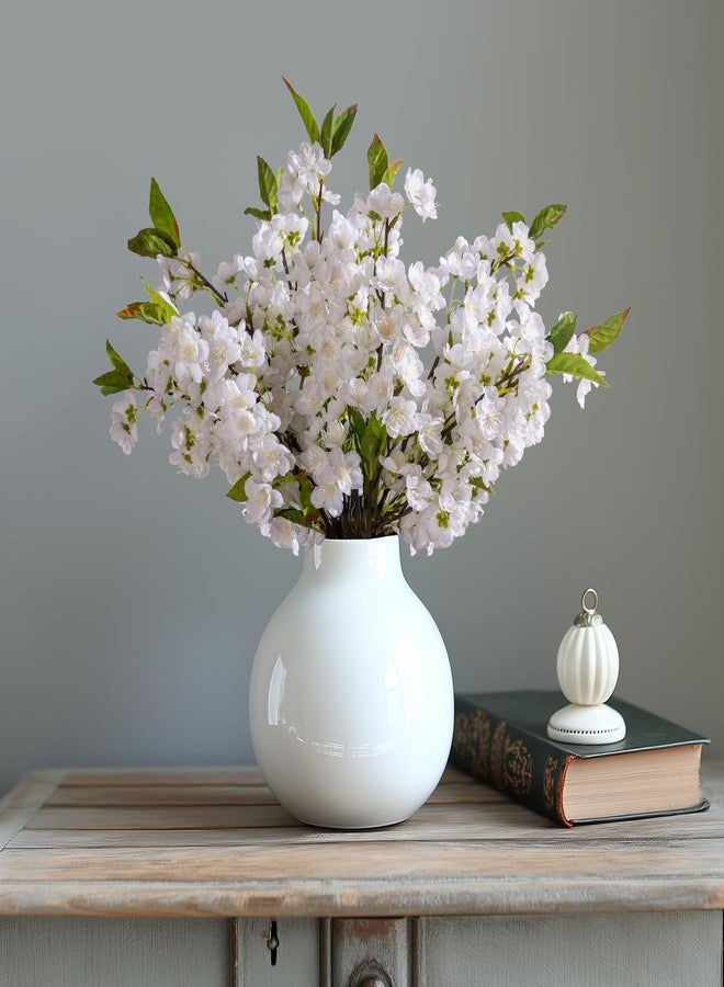 Bailikang 10PCS Fake Cherry Blossom Flowers Flower Decor Fall Floral Arrangement Peach Flowers Cherry Blossom Branches Stems Silk Flowers Fake Flowers - Image 1