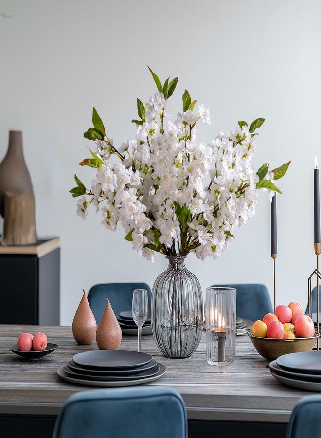 Bailikang 10PCS Fake Cherry Blossom Flowers Flower Decor Fall Floral Arrangement Peach Flowers Cherry Blossom Branches Stems Silk Flowers Fake Flowers - Image 5