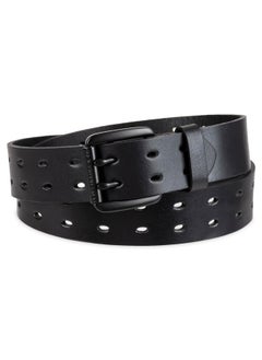 Levi's Women'S Fully Adjustable Peforated Belt With Double Prong Buckle Black Medium  - Image 1