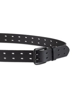 Levi's Women'S Fully Adjustable Peforated Belt With Double Prong Buckle Black Medium  - Image 3
