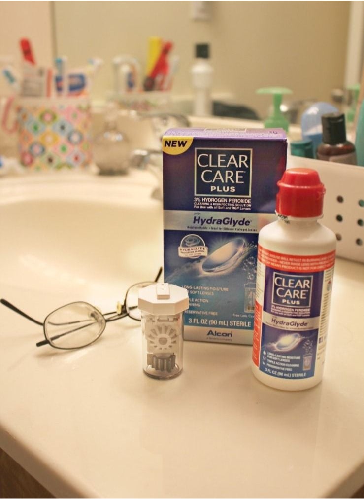 Plus Hydraglyde Cleaning and Disinfecting Solution for Contact Lenses Professional 2 x 480 ml + 90 ml