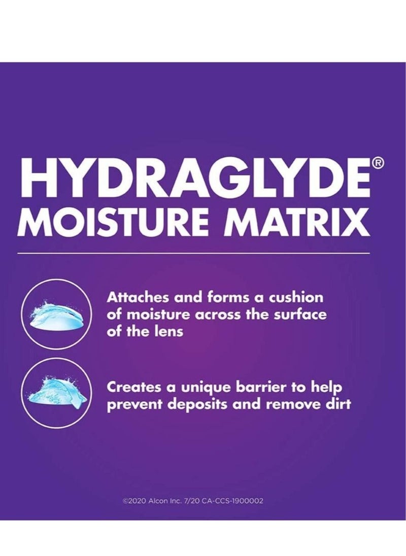 Plus Hydraglyde Cleaning and Disinfecting Solution for Contact Lenses Professional 2 x 480 ml + 90 ml