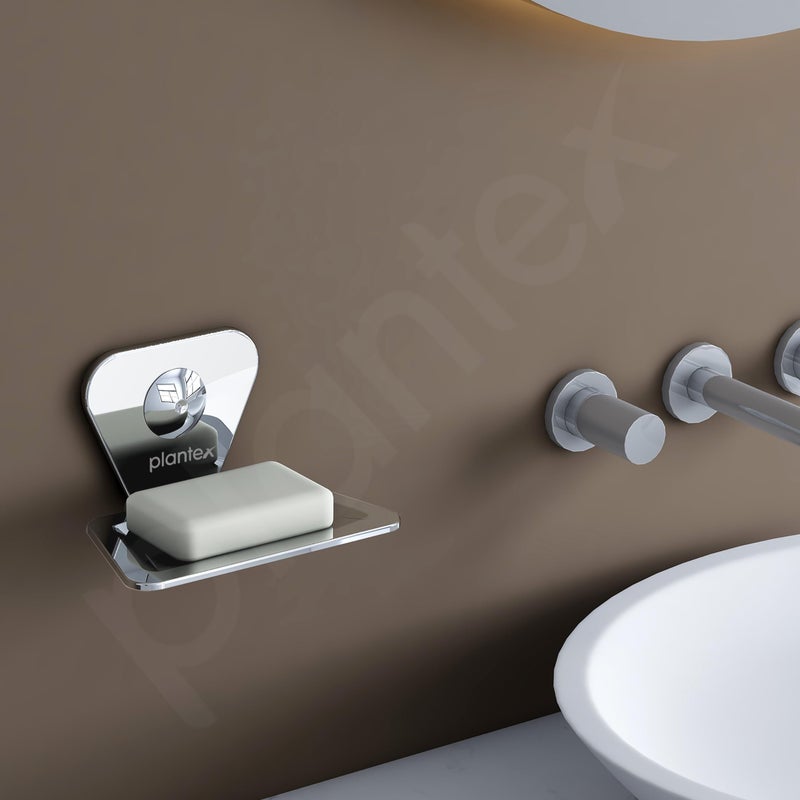 Plantex Pyramid Stainless Steel Soap Dish/Soap Stand/Bathroom Soap Holder/Soap Case Bathroom Accessories (Chrome) - Image 2