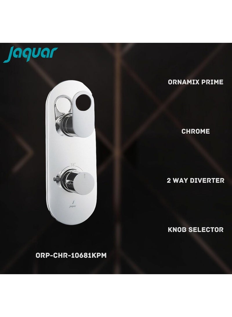 jaquar - JAQUAR ORNAMIX Prime Series Normal Flow Concealed Fitting 2 Way Diverter (Chrome), ORP-CHR-10681KPM | Compatible in-Wall Part ALD-681 is Sold Separately | Wall Mounted, Knob Selector No Button - Image 1