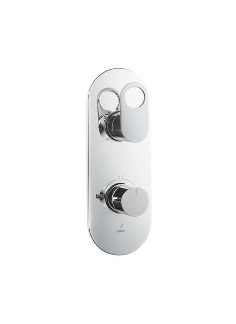 JAQUAR ORNAMIX Prime Series Normal Flow Concealed Fitting 2 Way Diverter (Chrome), ORP-CHR-10681KPM | Compatible in-Wall Part ALD-681 is Sold Separately | Wall Mounted, Knob Selector No Button