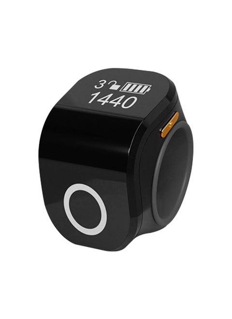 Waterproof Zikr Ring Tasbih Counter Waterproof OLED Display Touch Counting with Vibration Suitable for Muslim Islamic Prayers
