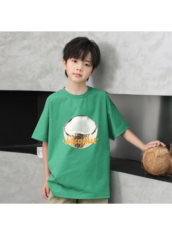 Luson Chen Dazhu Uni Short Sleeve T-shirt Xinjiang Cotton Summer New Cool Feeling Half Sleeve Boys Big Kids Top - Image 4