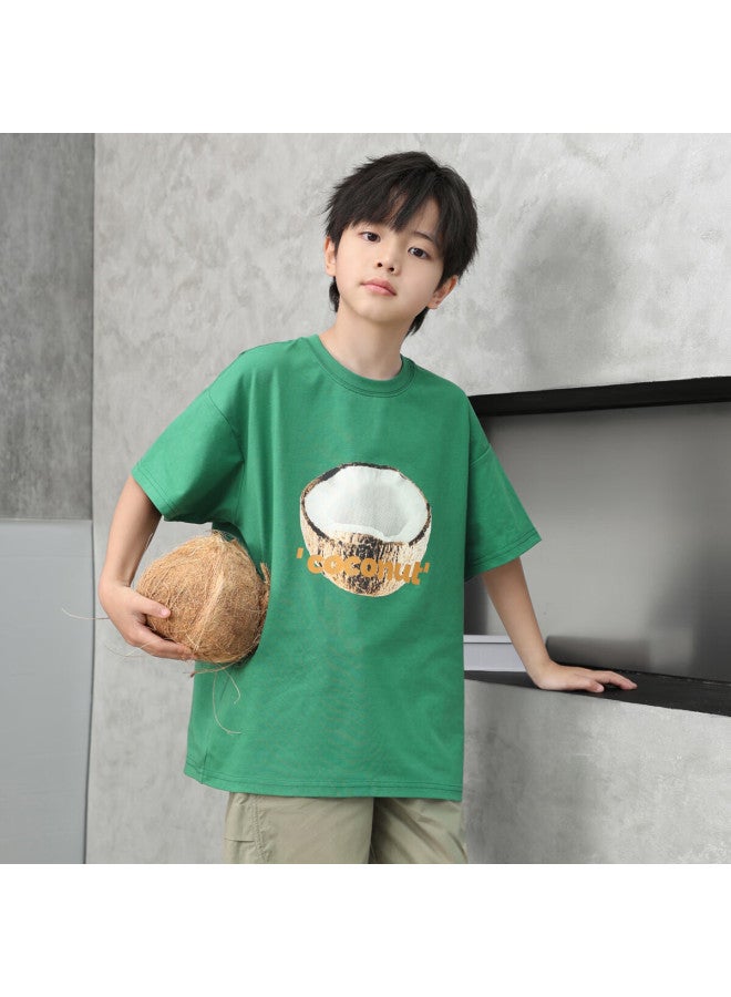 Luson Chen Dazhu Uni Short Sleeve T-shirt Xinjiang Cotton Summer New Cool Feeling Half Sleeve Boys Big Kids Top - Image 5