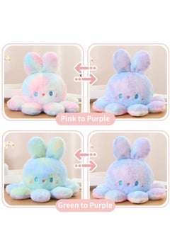 Excefore Cute Octopus Bunny Plush Toys, Reversible Octopus Plushie Bunny Stuffed Animal, Stuffed Animals Toys Dolls, Soft Stuffed Animal Octopus Rabbit Plushies Doll for Girls Boys  - Image 5