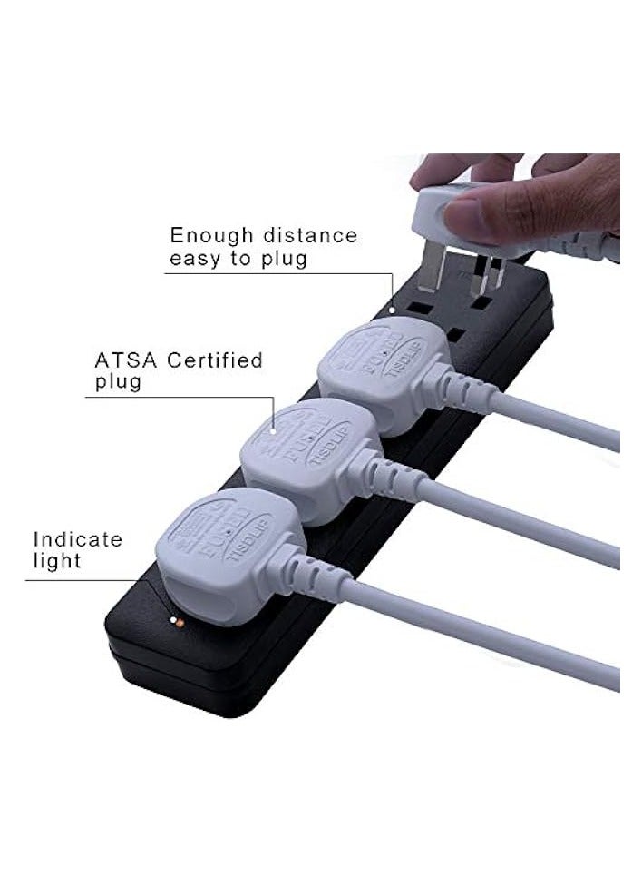 erorex Extension Board 3m Extension Lead Black 4 Way Heavy Duty Electrical Extension Socket with Indicator - Image 4