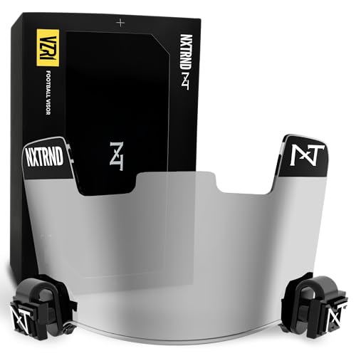 NXT NXTRND Nxtrnd VZR1 Football Visor, Flat Lens Technology, Fits Adult & Youth Football Helmets (Clear Mirror) - Image 1