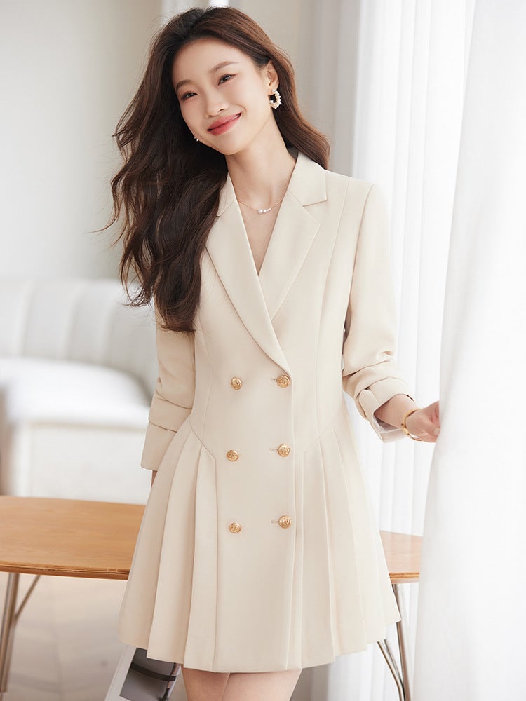 High-grade suit dress women's spring and autumn 2024 New elegant waist-tight small beauty salon professional work clothes - Image 3