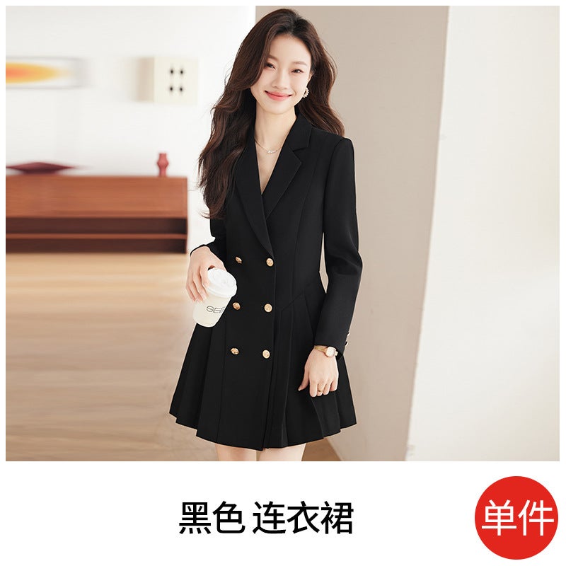 High-grade suit dress women's spring and autumn 2024 New elegant waist-tight small beauty salon professional work clothes - Image 1
