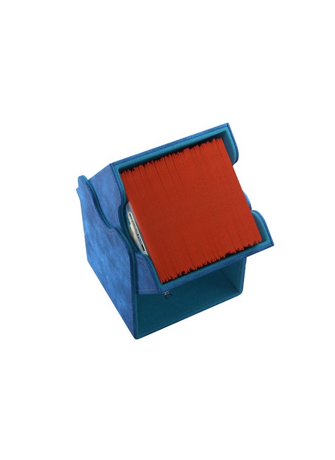 Gamegenic Gamegenic Squire 100+ XL Convertible Deck Box Card Storage Box with Removable Cover Clips Holds 100 Double-Sleeved Cards in Extra Thick Inner Card Sleeves Blue Color Made (GGS20098ML)  - Image 3