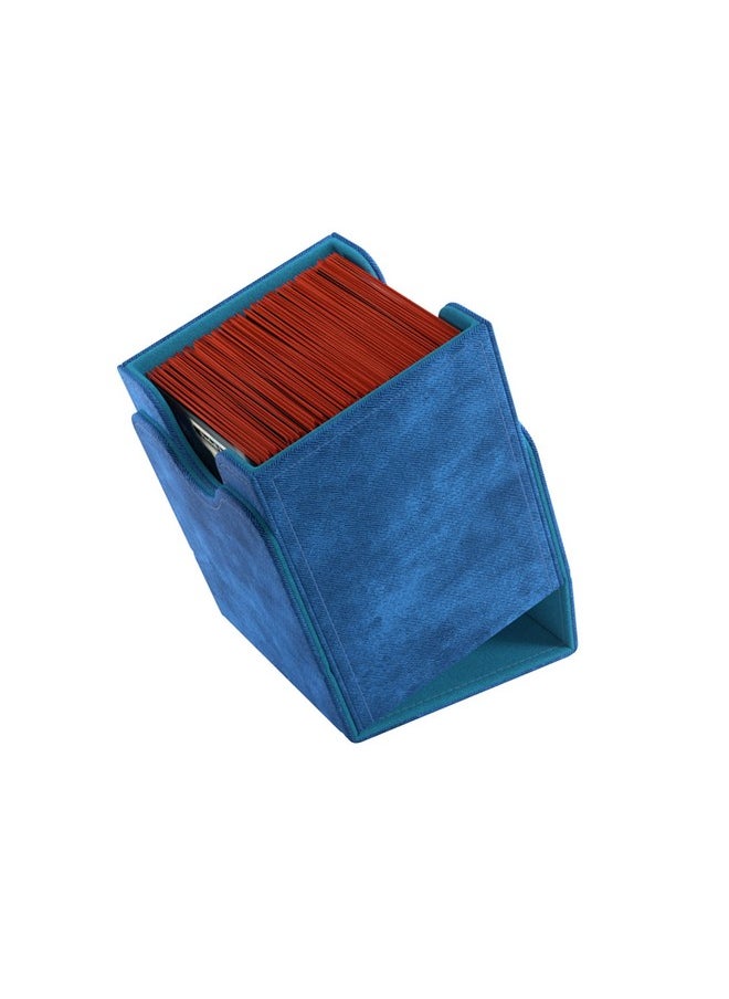 Gamegenic Gamegenic Squire 100+ XL Convertible Deck Box Card Storage Box with Removable Cover Clips Holds 100 Double-Sleeved Cards in Extra Thick Inner Card Sleeves Blue Color Made (GGS20098ML)  - Image 4