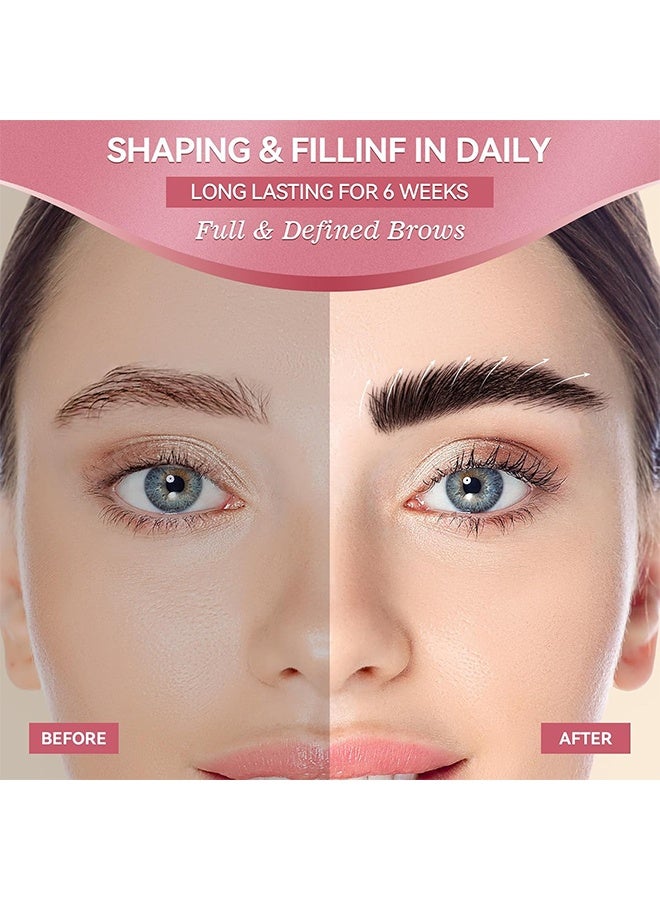 ibcccndc Brow Lamination&Tint Kit, 2 In 1 DIY Eyebrow Lamination Kit with Black & Brown Colors for Fuller Thicker Brows, Professional Eyebrow Perming Kit for Salon & Home Use, Lasts Up to 6 Weeks - Image 5