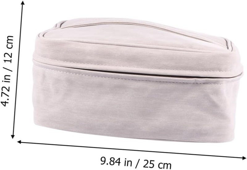 INOOMP Multifunctional Travel Toiletry Bag with Hanging Hook Large Capacity Waterproof Cosmetic Pouch Portable Wash Bag for Travel and Daily Use in Space Gray - Image 2