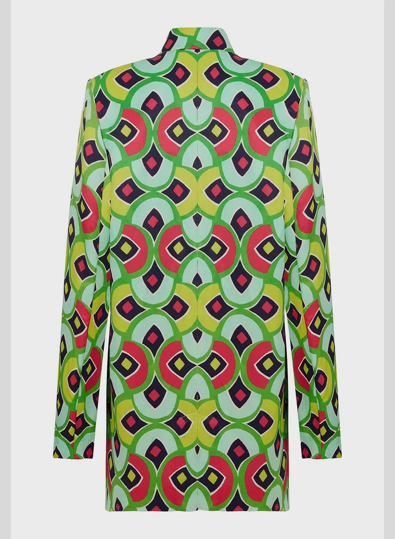 Nocturne Printed Button Down Jacket