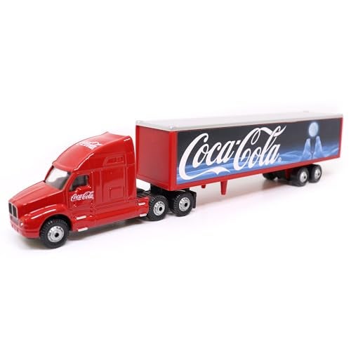 Coca-Cola Motor City Classics Bears and Moon Long Hauler (1:87 Scale), White/Blue - Image 1