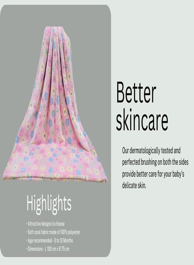 First Kick بطانيات الأطفال حديثي الولادة من فيرست كيك، بطانية مطبوعة لسرير الأطفال حديثي الولادة للأولاد والبنات، الطول 100 سم × العرض 75 سم، عبوة من قطعتين. - Image 3