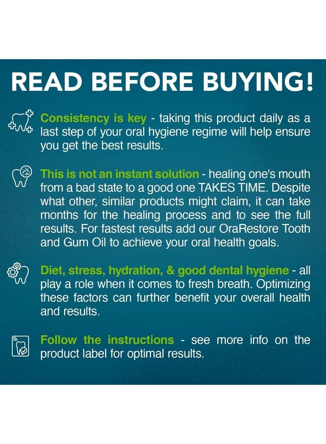Great Oral Health Oral Probiotics for Mouth Bad Breath Treatment for Adults; Dentist Formulated Dental Probiotics for Teeth and Gums Health & Chronic Halitosis with BLIS K12 M18, 60 Chewable Oral Health Tablets Mint - Image 5