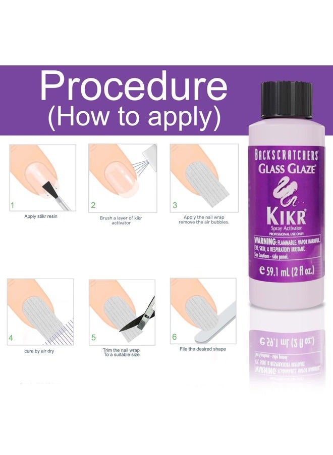 BACKSCRATCHERS Kikr Activator - Fiberglass Or Silk Wrap Nail Extension Glue - 6 Oz - Image 5
