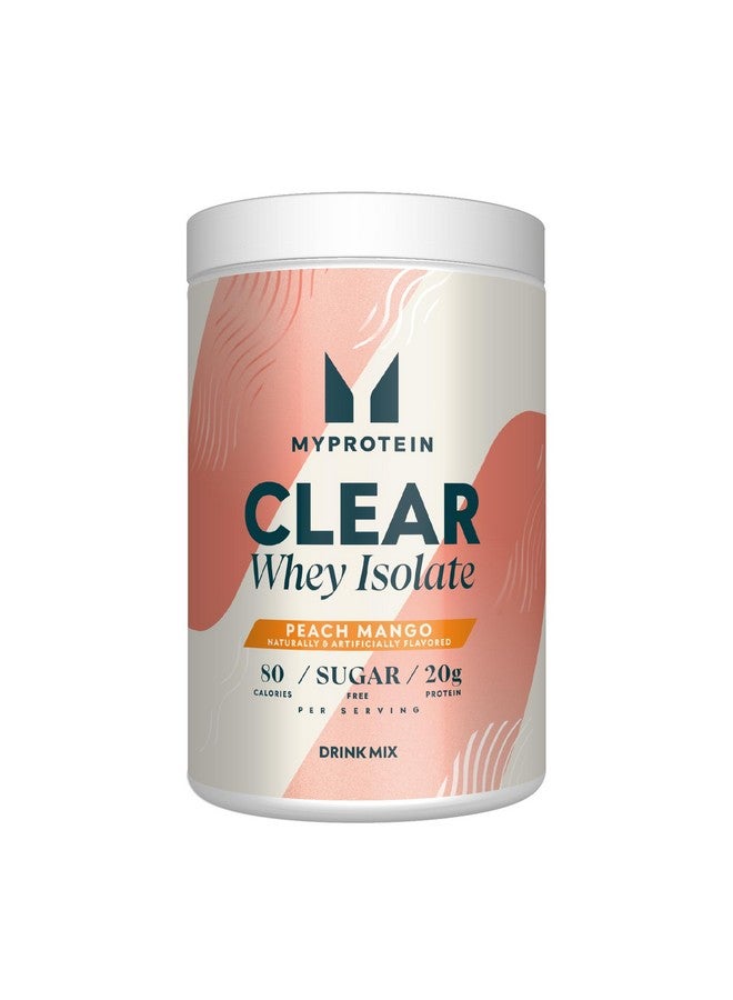 Myprotein Clear Whey Isolate Protein Powder, 1.1 Lb (20 Servings) Peach Mango, 20g Protein per Serving, Naturally Flavored Drink Mix - Image 1