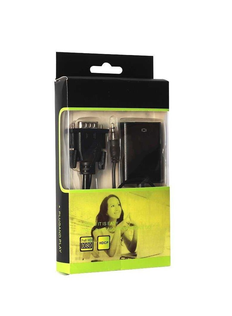 HDMI To VGA Cable Adapter Black - Image 2