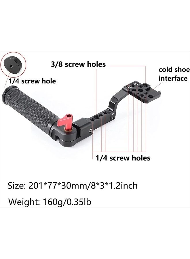 King Ma Gimbal Handle Grip Mount 180° Adjustable Monitor Mount Professional Video Handgrip Holder with Cold Shoe Plate for DJI Ronin S/SC/ RSC2 - Image 5