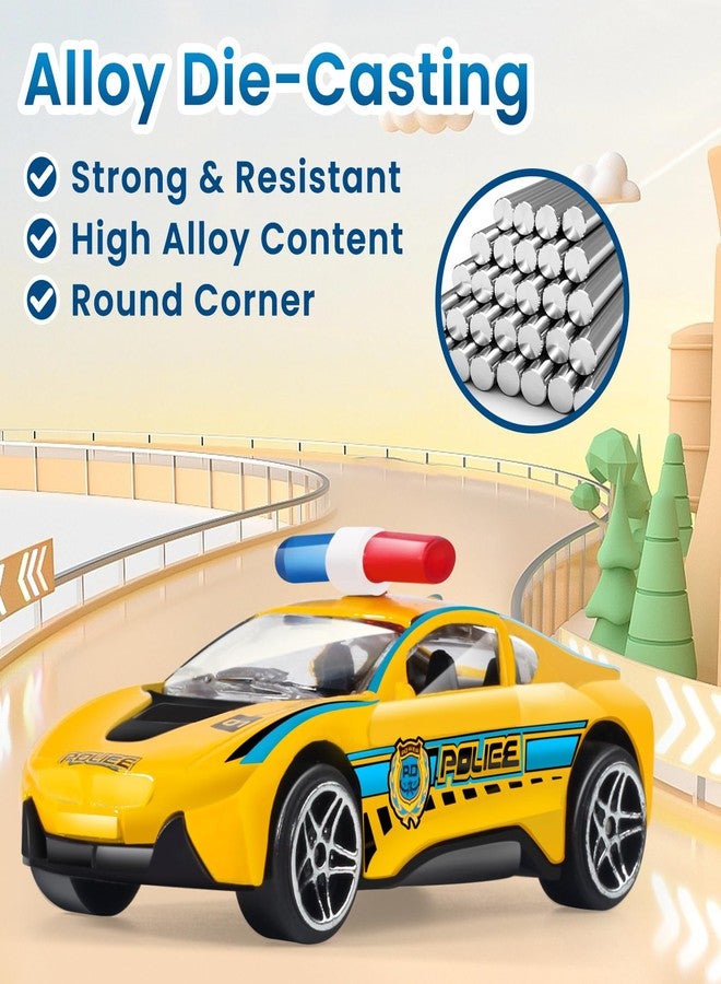 Oriate 1:64 Die-Cast Metal Police Car Toy Set - Collectable Police Sports Car Toy Model, Cake Topper, Birthday Gifts, Party Favors for Kids Age 3 4 5 6 7 8 and up - Image 4