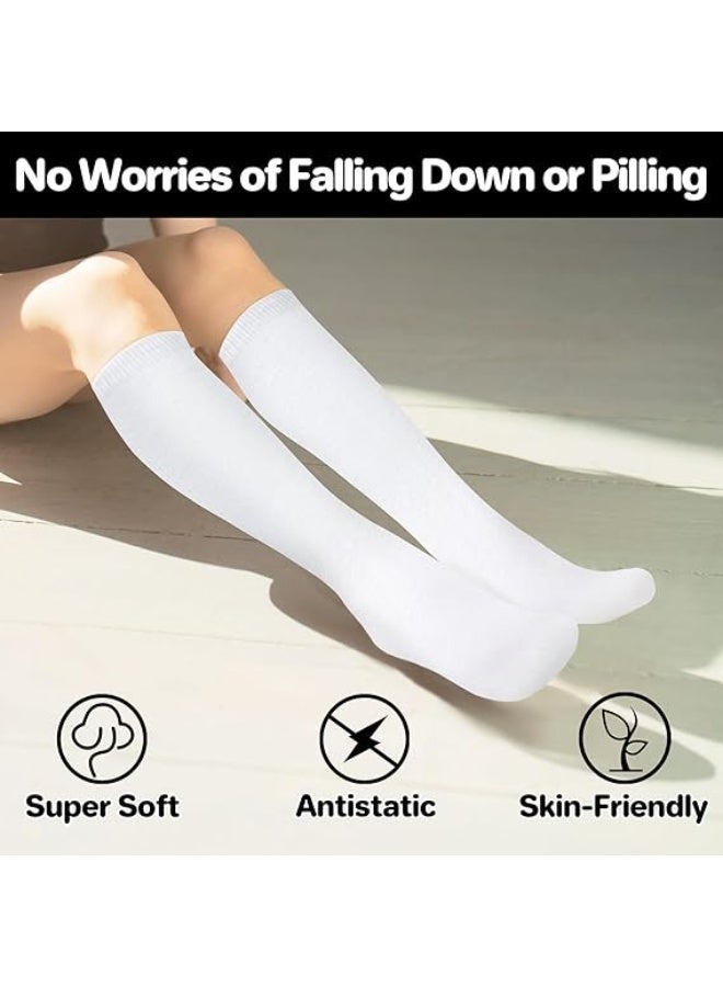 3 Pairs of Girls Knee High Socks, School Uniform, Girls Cotton Long Socks, Dress Socks, Kids Seamless Socks - Image 3