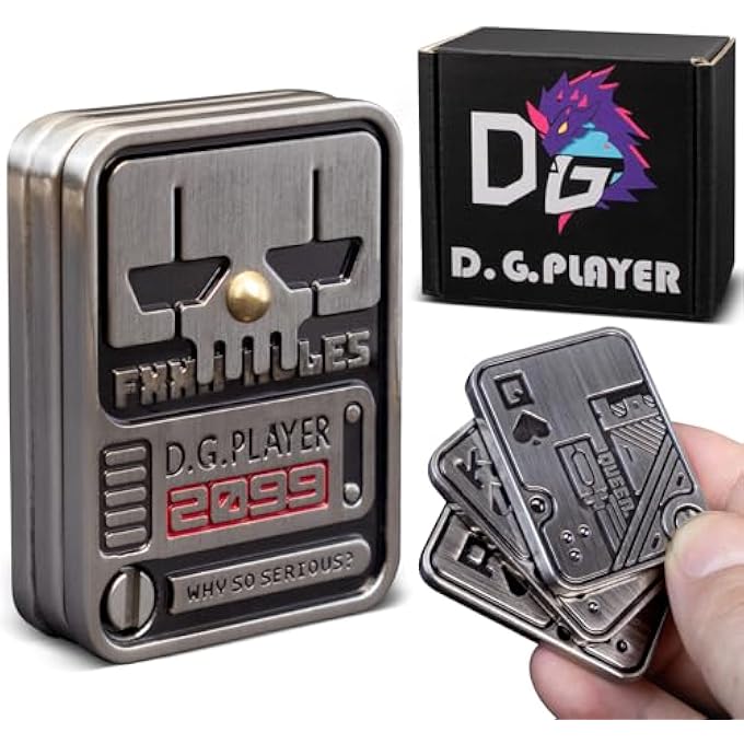 D.G.PLAYER Fidget Toys Adults, Metal EDC Fidget Slider, Poker Fidget Magnetic Toys for Anxiety, Relieve Stress, Focus, Find Inspiration, Portable Design - Image 1
