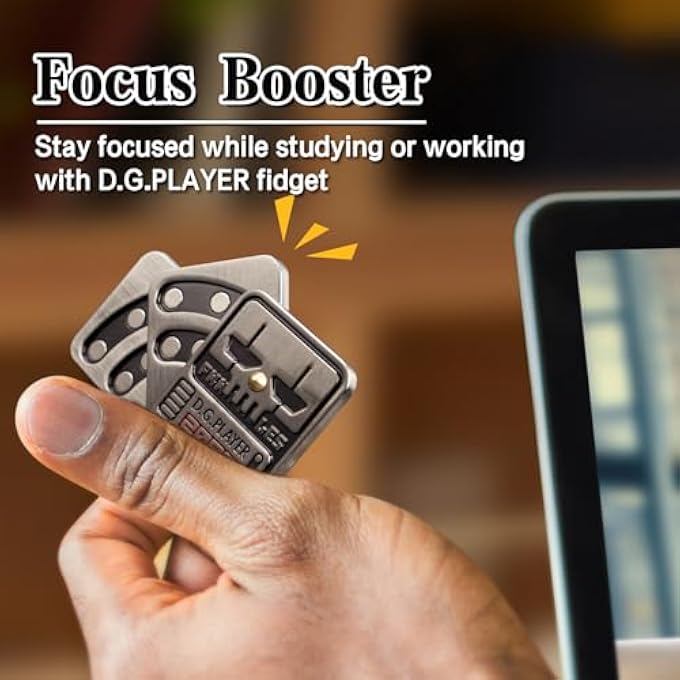 D.G.PLAYER Fidget Toys Adults, Metal EDC Fidget Slider, Poker Fidget Magnetic Toys for Anxiety, Relieve Stress, Focus, Find Inspiration, Portable Design - Image 4